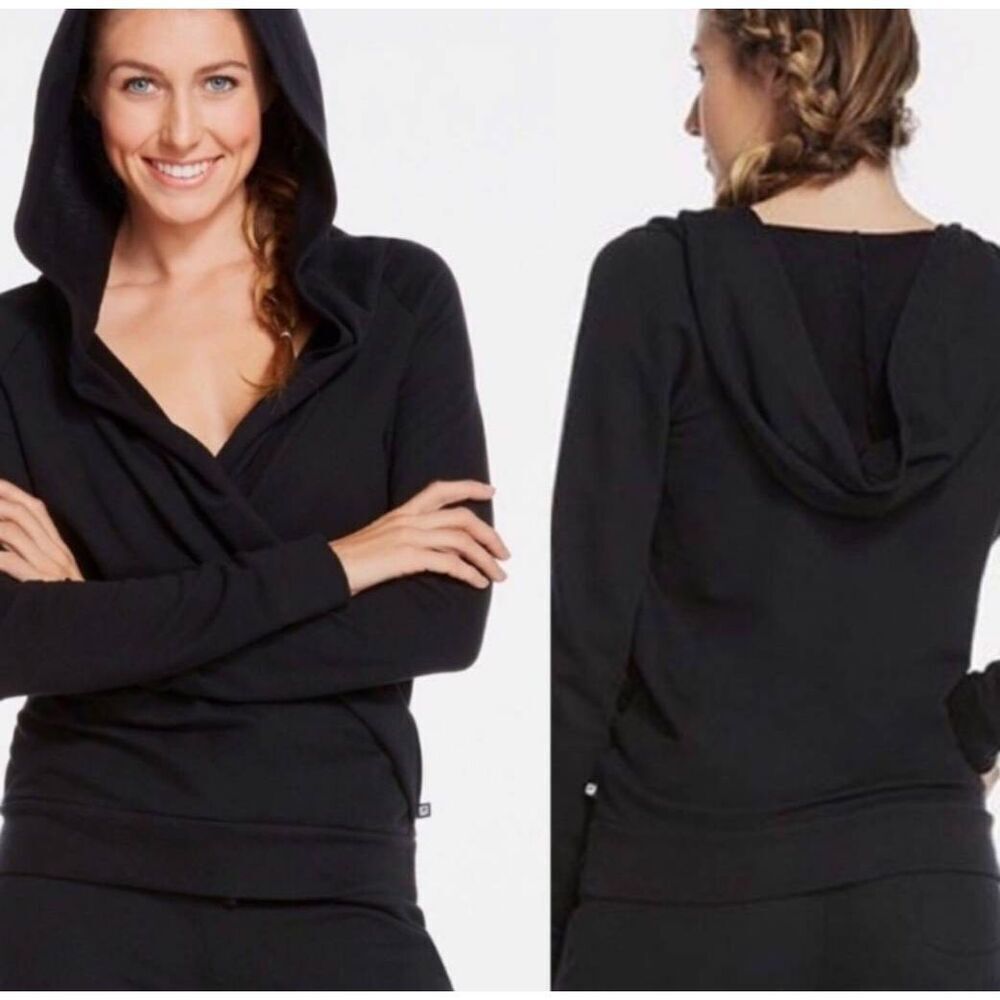 NWT FABLETICS Newport L/S Hoodie 'Black' Size Small